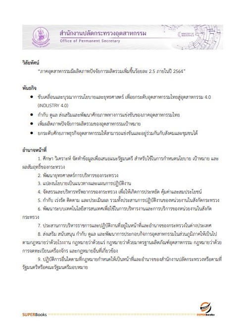 แนวข้อสอบ นักวิชาการตรวจสอบภายใน สำนักงานปลัดกระทรวงอุตสาหกรรม
