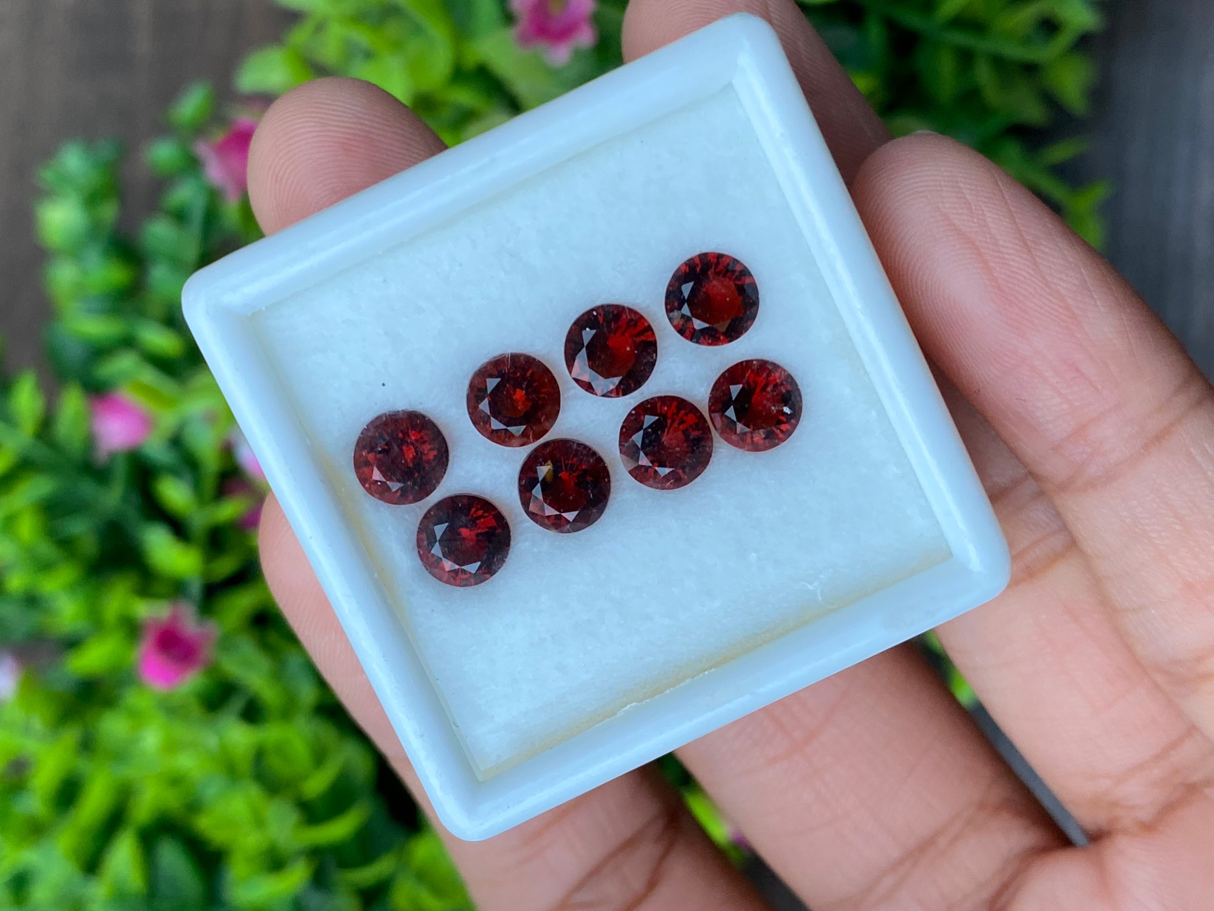 พลอย ซิทริน Citrine 5.82 กะรัต(Cts.) 8 เม็ด Pcs. พลอยแท้ อัญมณีมงคลประจําวันเกิด เครื่องประดับพลอย