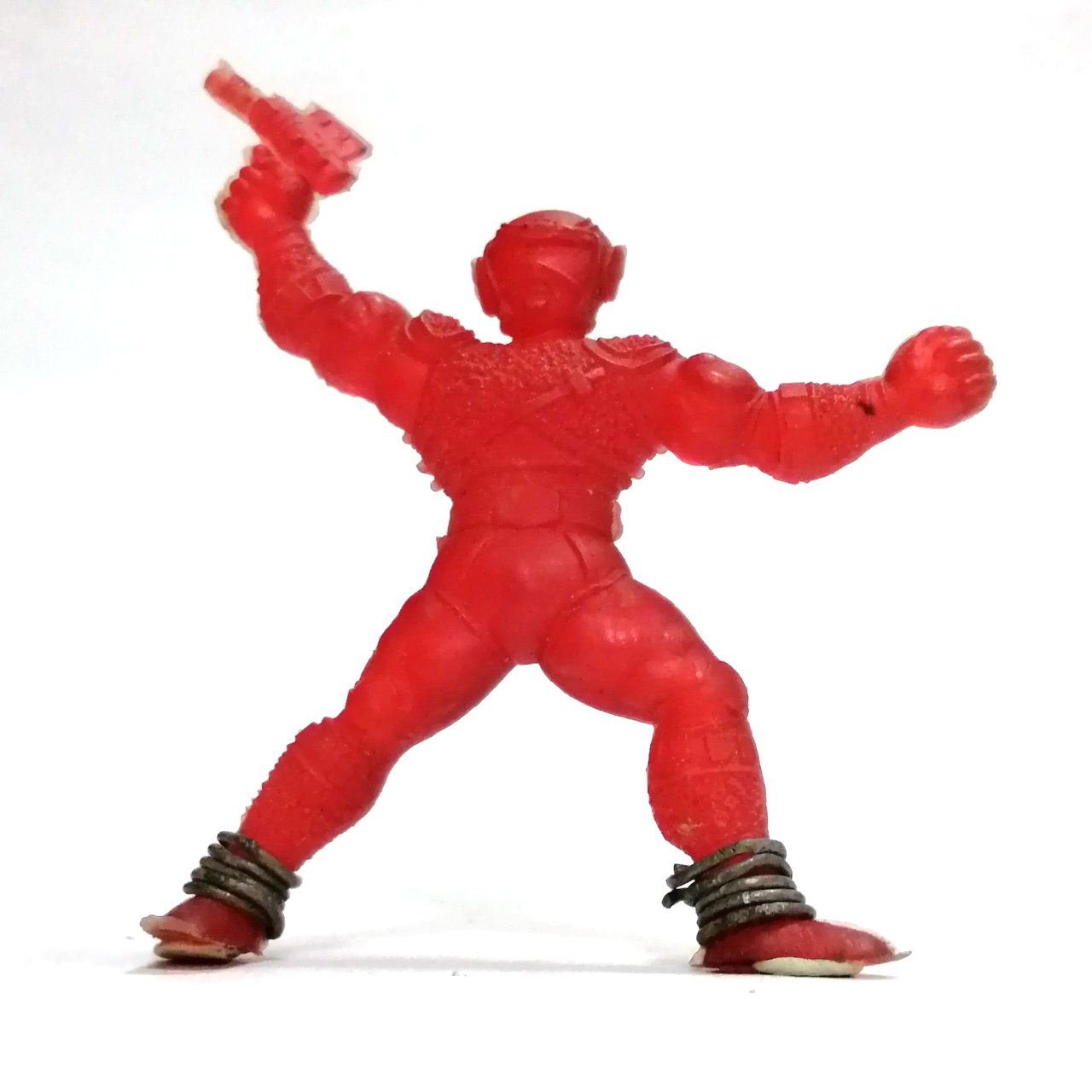 ตุ๊กตุ่นยางขนาด2.5นิ้ว 2สิงห์ไบครอสเซอร์ สีแดง มีลวดพัน สภาพเดิมๆ ขนาดตามรูป งานเก่าเก็บ