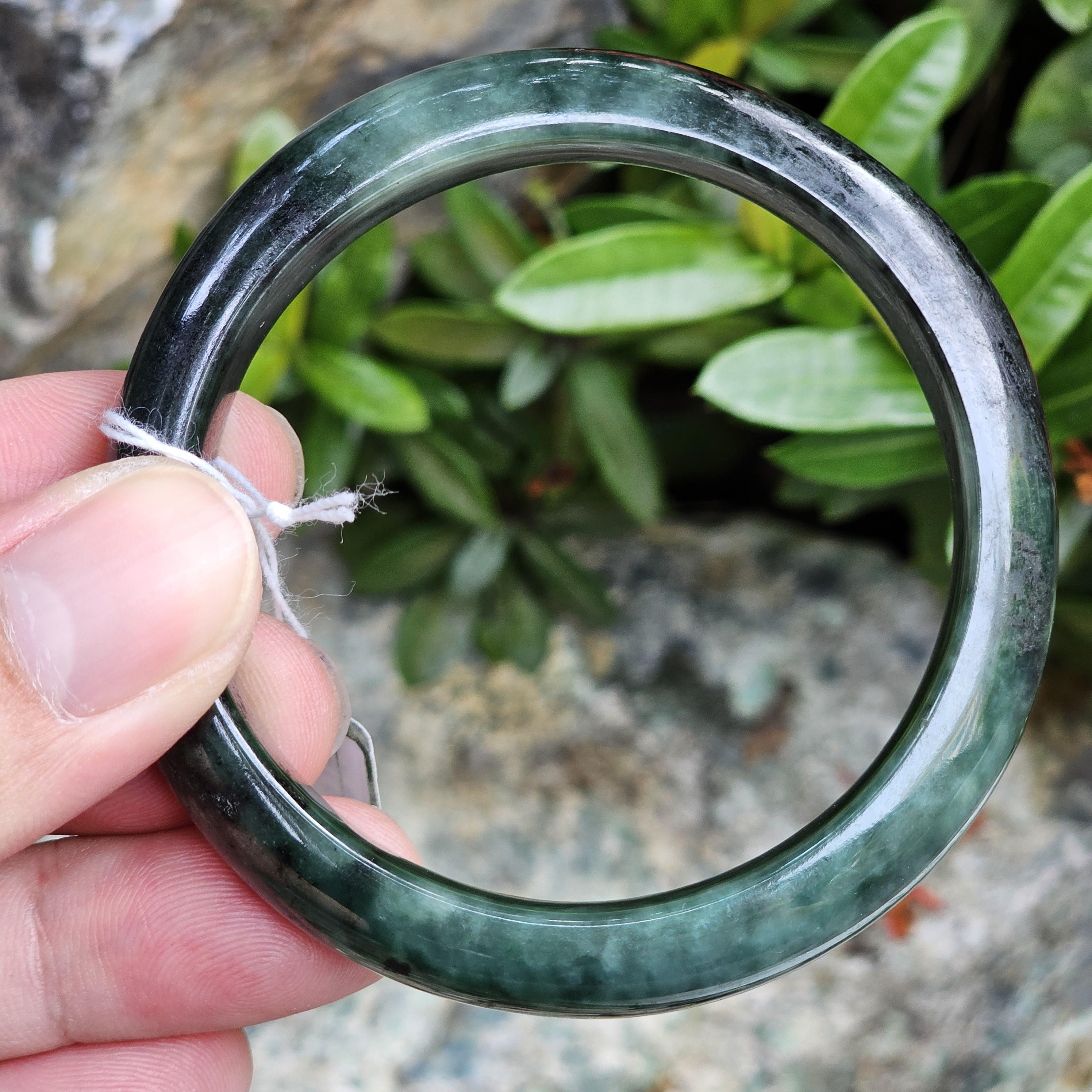 JB6804085 หยก พม่า แท้ Jade กำไลหยก 56.7 มม. (Jadeite bracelet) พม่า (Myanmar)