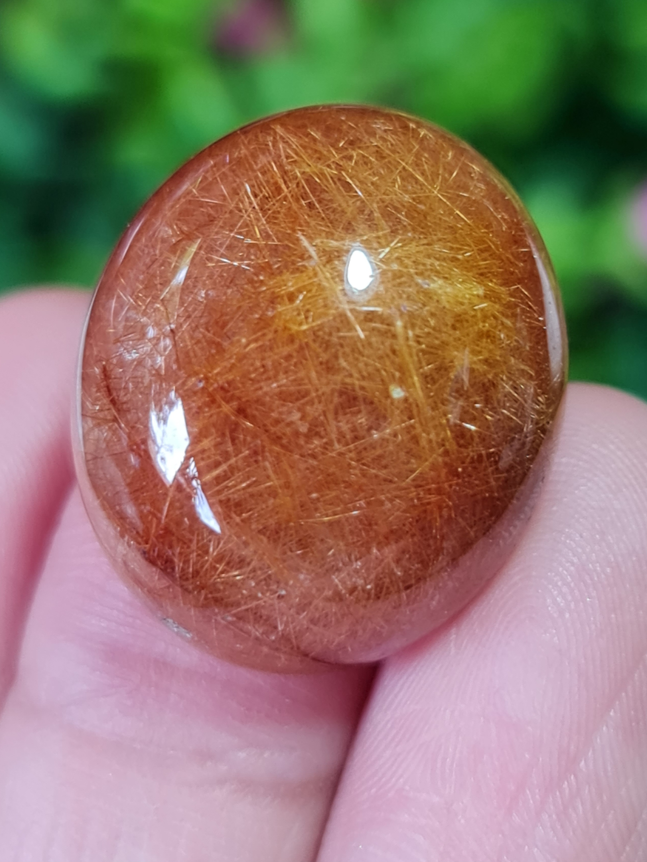 ไหมทอง ควอตซ์ Golden Rutilated Quartz 38.45 กะรัต Cts.พลอยแท้ อัญมณีมงคลประจําวันเกิด เครื่องประดับพลอย