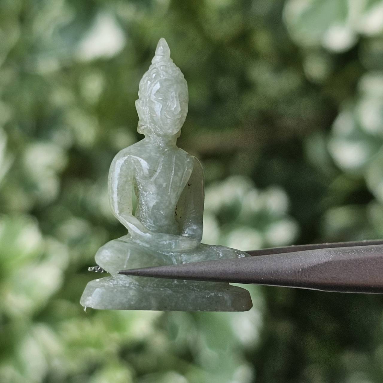 หยก แกะสลัก รูป พระ (Burmese jadeite) 19.31 กะรัต (cts.) หยก พม่า แท้