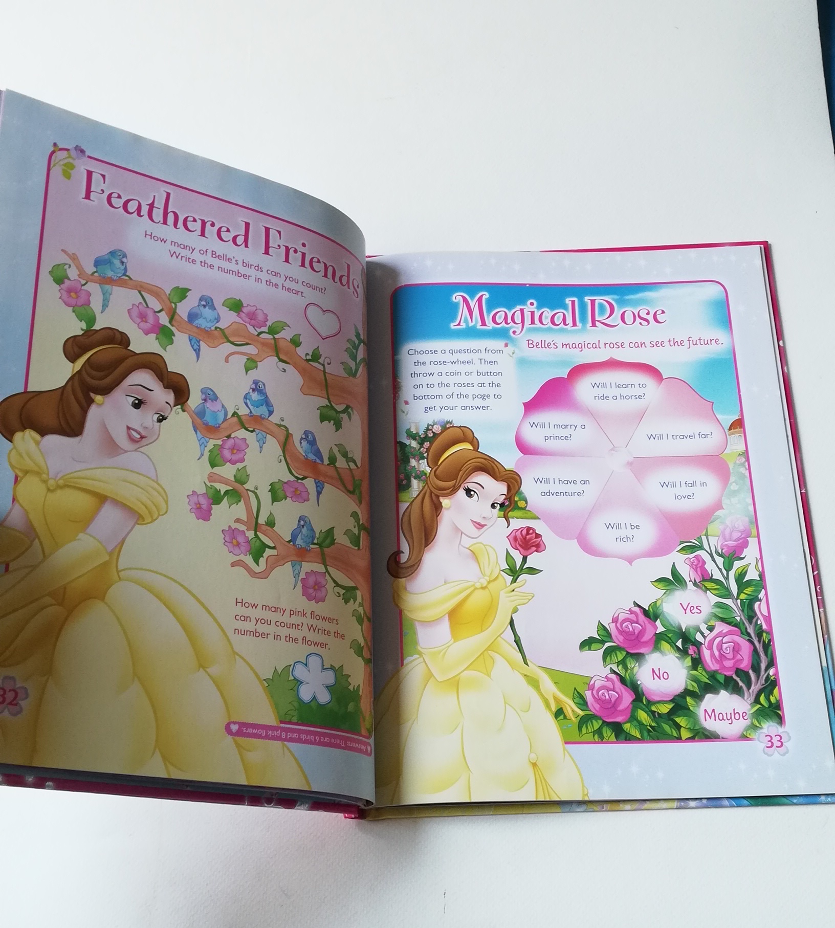 มีหลายภาพ,หนังสือภาพสวย เล่มใหญ่ ปกแข็ง นิทานและเกมส์ เจ้าหญิงดิสนีย์ ภาษาอังกฤษ Disney Princess Annual 2010 :- สโนไวท์ ออโรร่า ซินเดอเรลล่า แอเรียล แบลล์ และ จัสมิน จาก อลาดิน