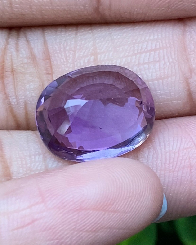 พลอย อเมทิส Amethyst 11.83 กะรัต (Cts.) พลอยแท้ อัญมณีมงคลประจําวันเกิด เครื่องประดับพลอย