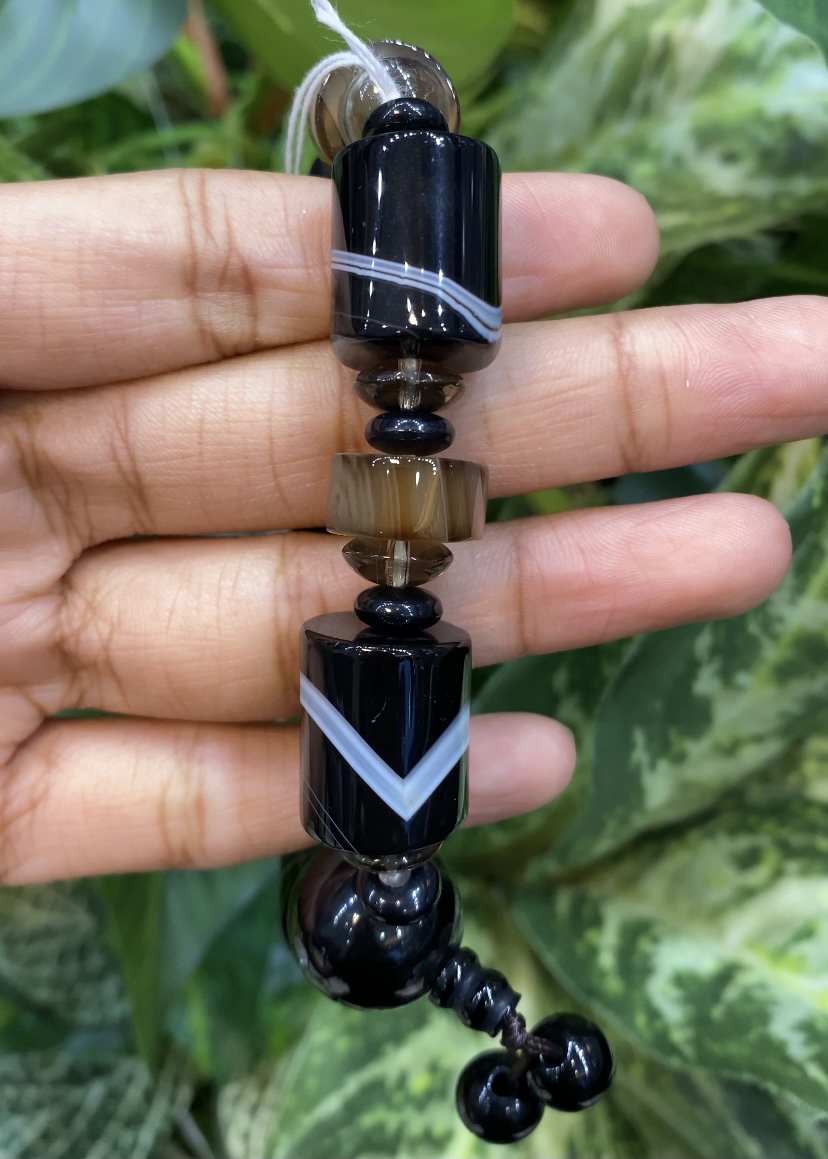 กำไลพลอยแท้ อาเกต Agate Bracelet (Free Size)