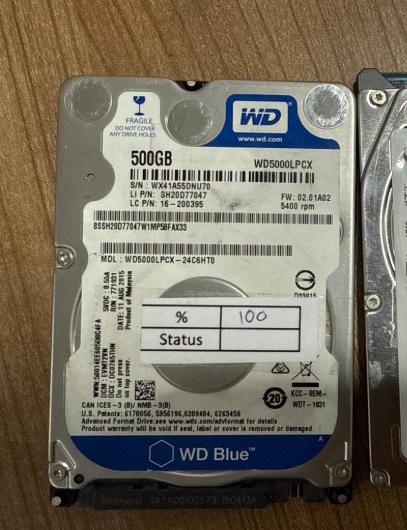 HDD WD Blue 500GB SATA 2.5 6Gbps 7200RPM"