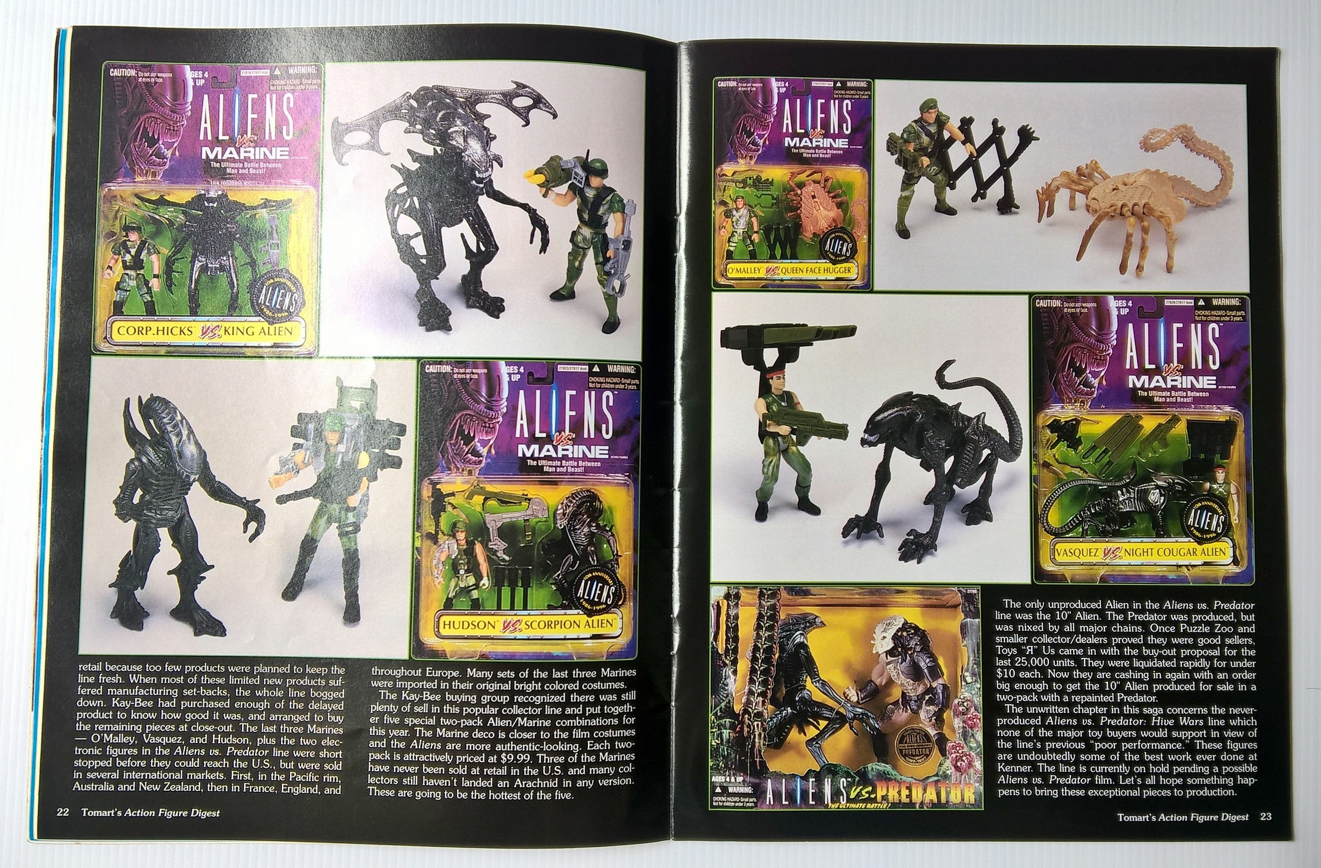 ขายนิตยสารแนวการ์ตูน ของสะสม Tomart's ACTION FIGURE DIGEST, No.34 November 1996 ฉบับภาษาอังกฤษ ในเล่ม Aliens Return! Pre-Toys Fair Western Figures New Star Wars