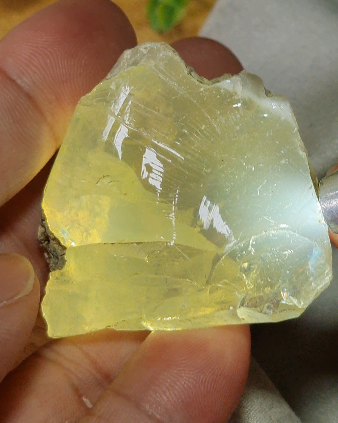 ก้อน ผลึก โอปอล Opal 47 กรัม (Grams.) พลอยแท้ อัญมณีมงคลประจําวันเกิด เครื่องประดับพลอย