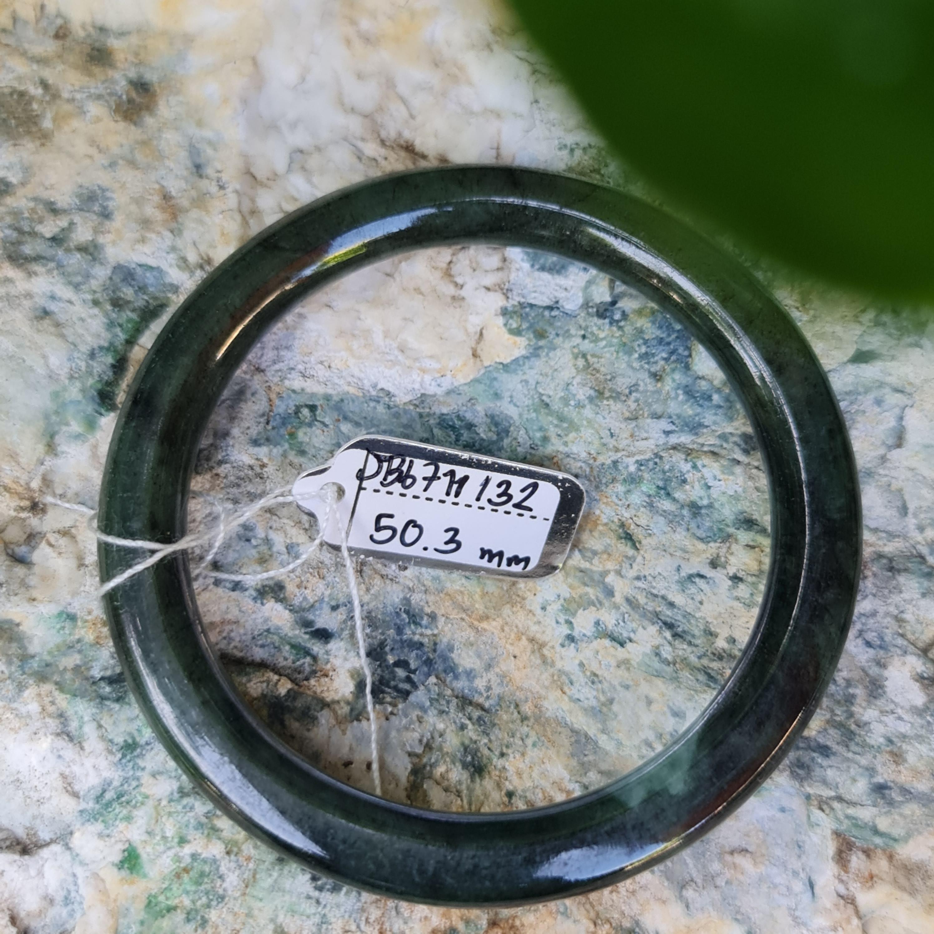 JB6711132 หยก พม่า แท้ Jade กำไลหยก 50.3 มม. (Jadeite bracelet) พม่า (Myanmar)