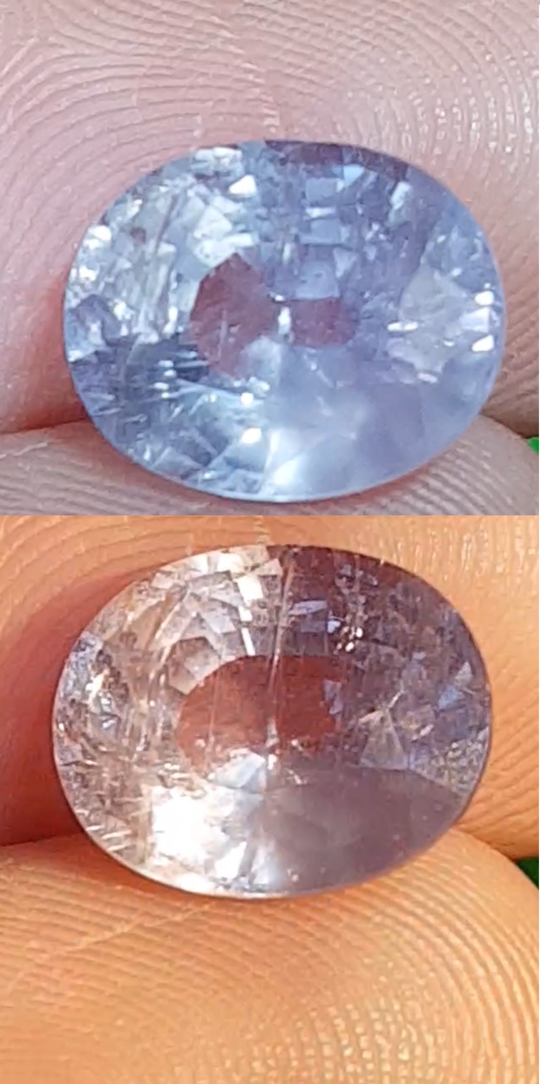 พลอย คัลเลอร์เชนจ์ แซฟไฟร์ Color Change Sapphire 4.29 กะรัต (Cts.) พร้อมใบเซอร์ พลอยแท้ อัญมณีมงคลประจําวันเกิด เครื่องประดับพลอย