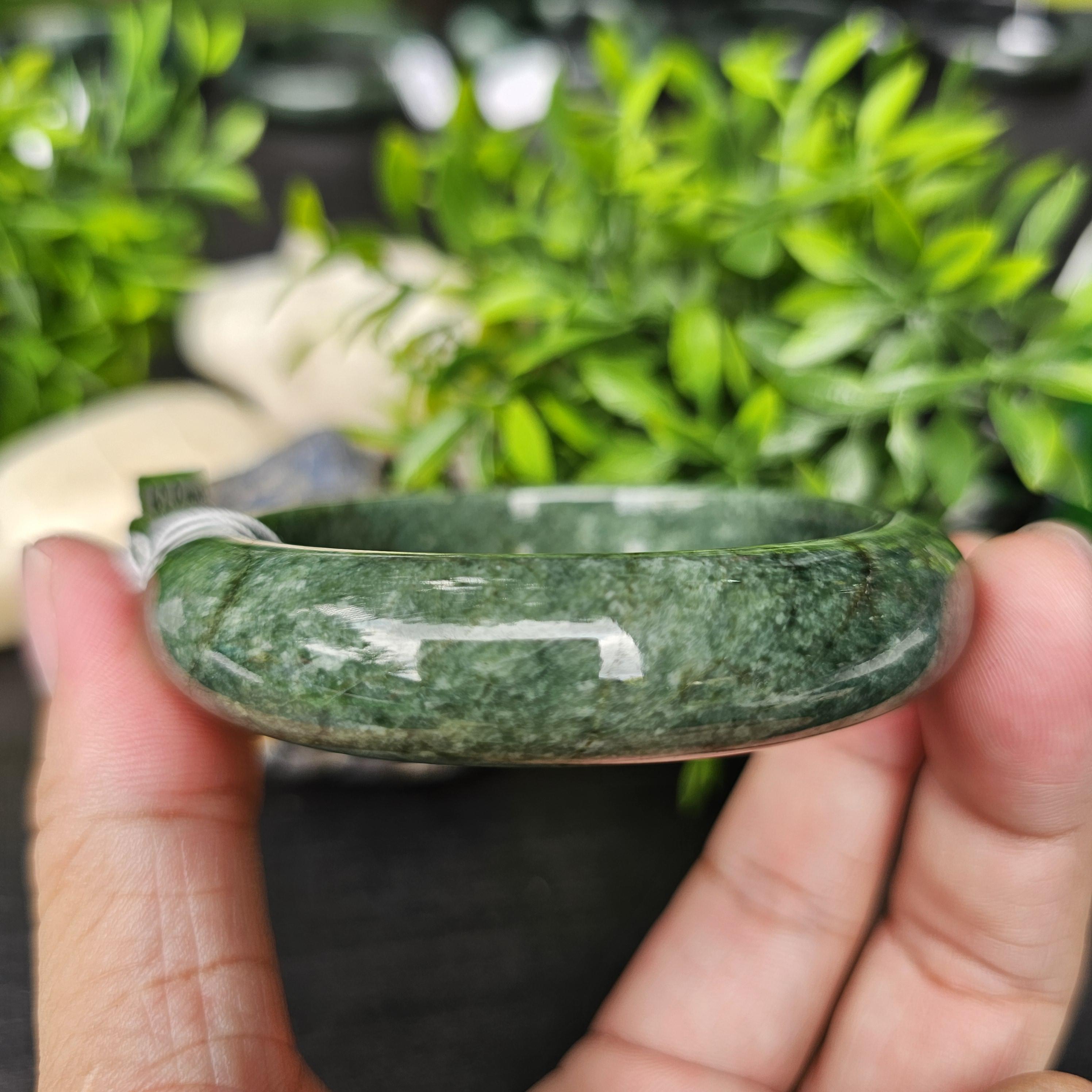 JB6804046 หยก พม่า แท้ Jade กำไลหยก 62.0 มม. (Jadeite bracelet) พม่า (Myanmar)