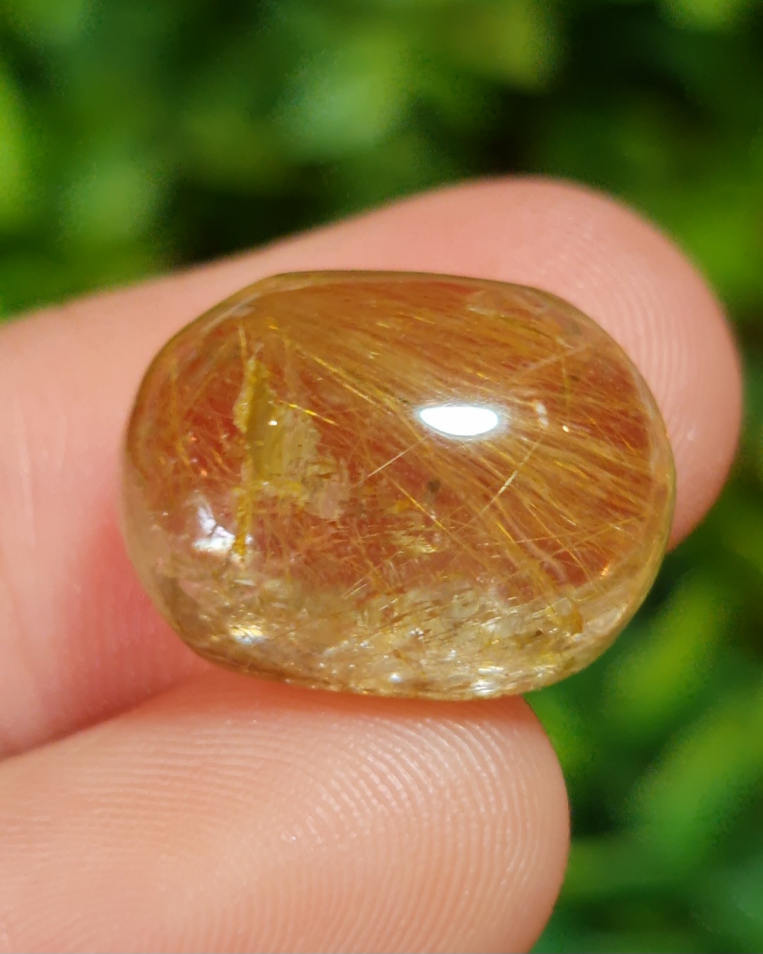 ไหมทอง ควอตซ์ Golden Rutilated Quartz 16.62 กะรัต Cts. พลอยแท้ อัญมณีมงคลประจําวันเกิด เครื่องประดับพลอย