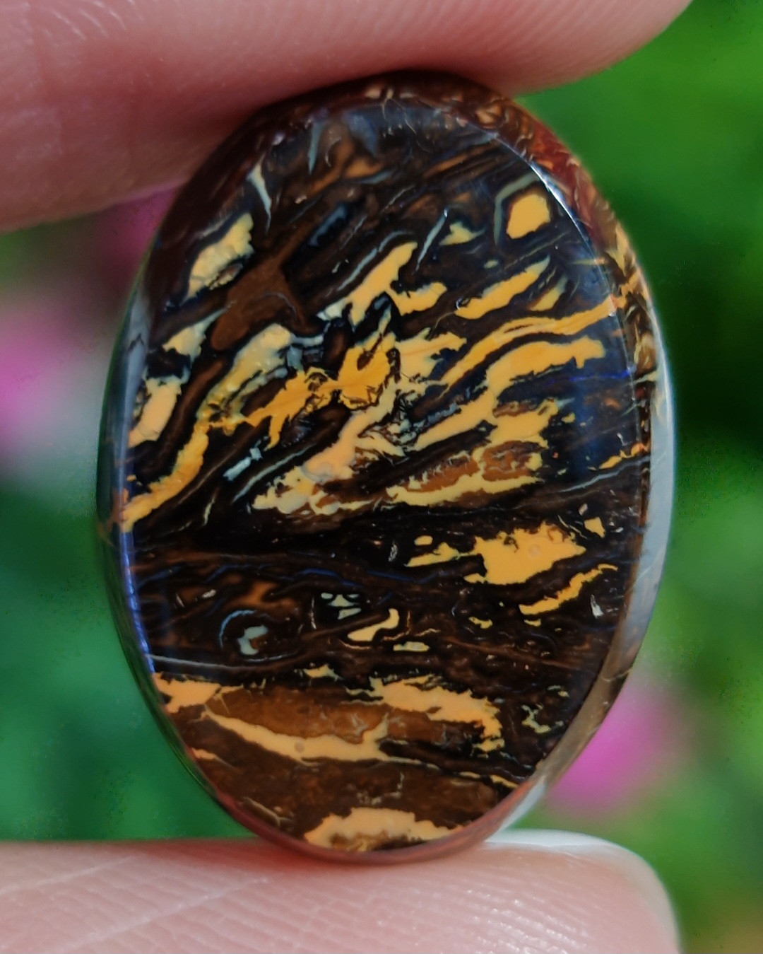 พลอย โบลเดอร์ โอปอล ออสเตรเลีย Australian Boulder Opal 10.35 กะรัต (Cts.) พลอยแท้ อัญมณีมงคลประจําวันเกิด เครื่องประดับพลอย