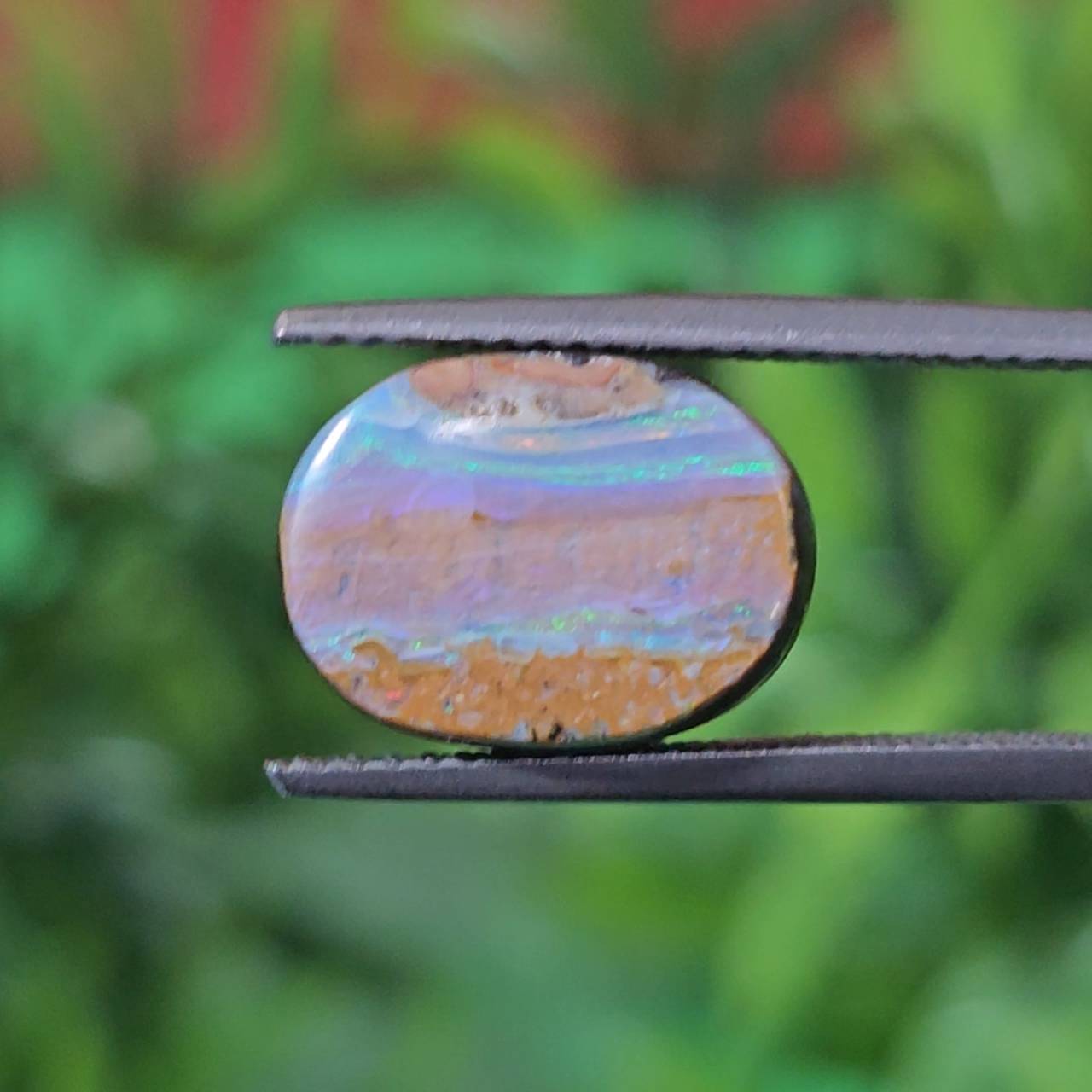 พลอย โบลเดอร์ โอปอล ออสเตรเลีย Australian Boulder Opal 6.68 กะรัต (Cts.) พลอยแท้ อัญมณีมงคลประจําวันเกิด เครื่องประดับพลอย