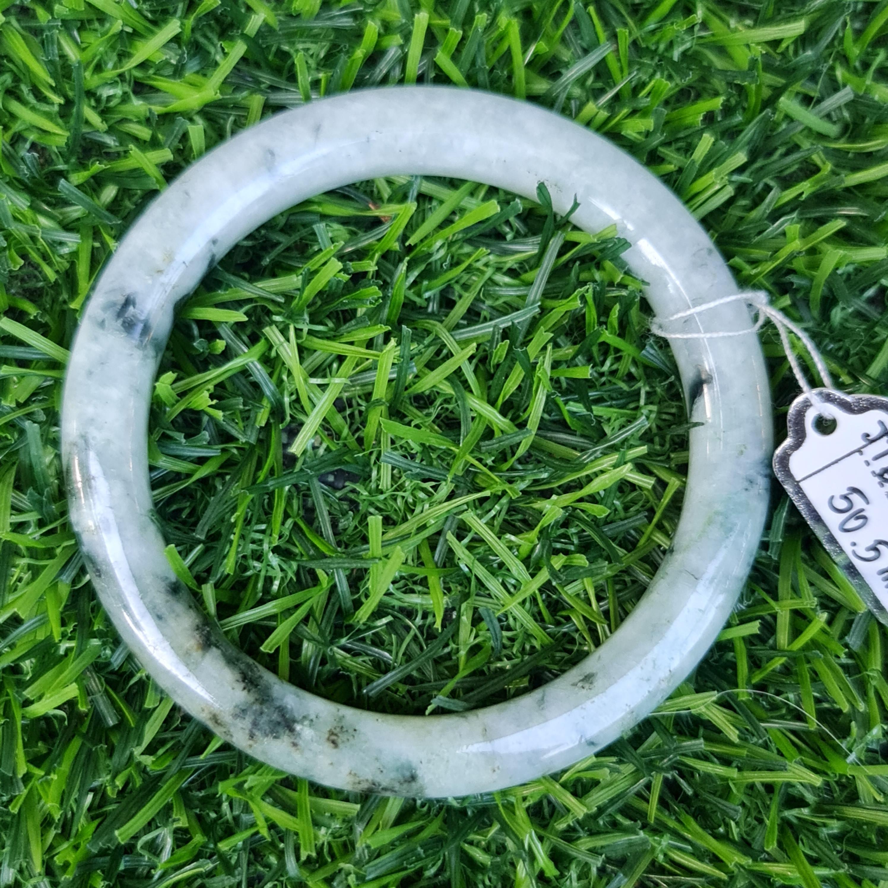 JT6711217 หยก พม่า แท้ Jade กำไลหยก 50.5 มม. (Jadeite bracelet) พม่า (Myanmar)