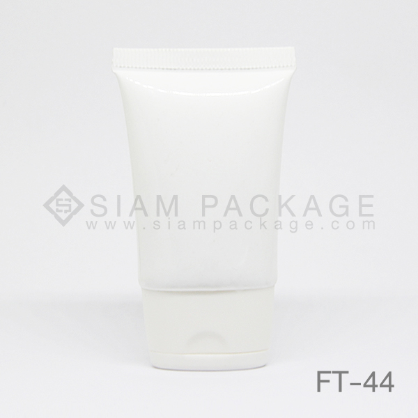 หลอดโฟมสีขาว ทรงแบน ฝาฟลิปหลอดครีม รหัส FT-44