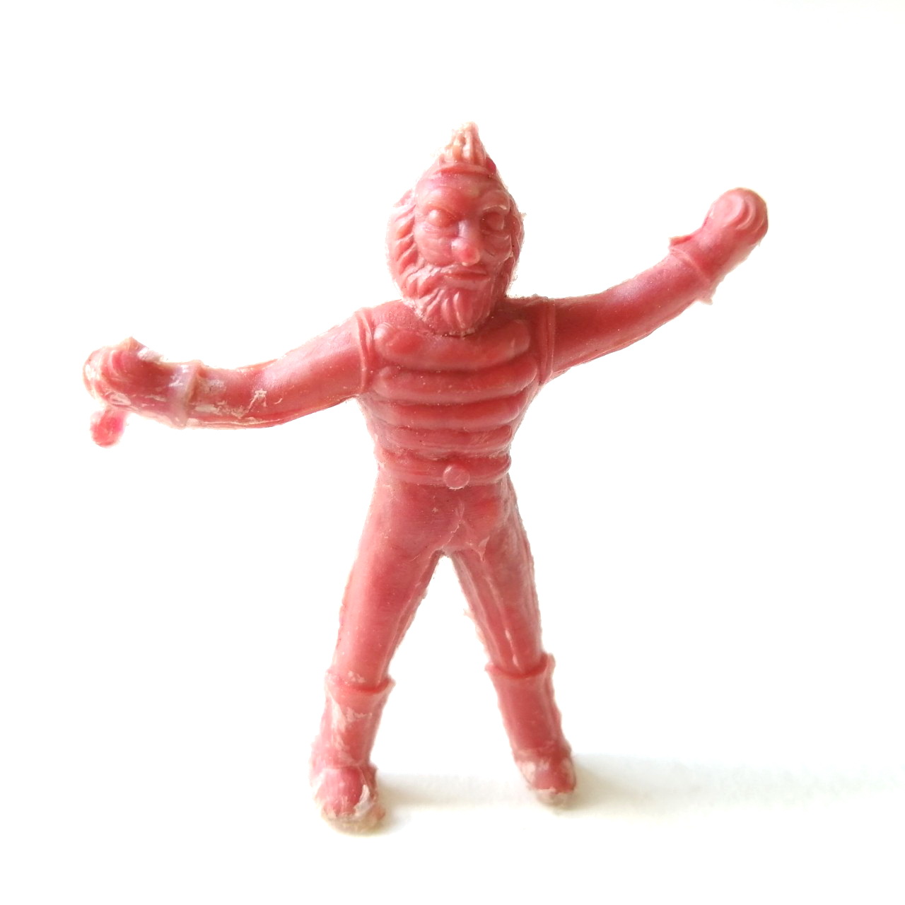 ตุ๊กตุ่นแอ๊นท์ถุงถั่ว คนมีเครา ขนาด 2.5 นิ้ว สีแดงขุ่น งานเก่าหายาก สภาพดี