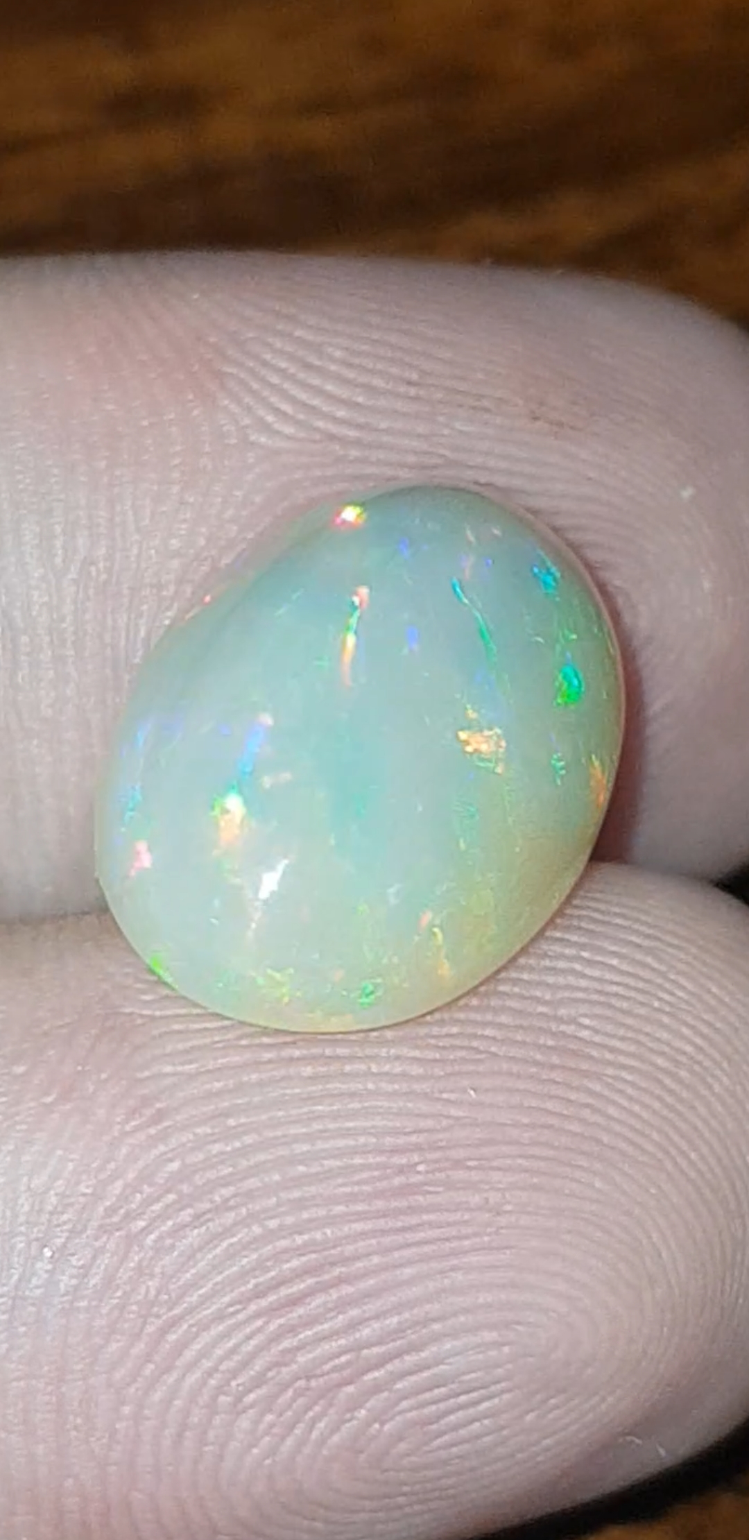 พลอย โอปอล Opal 7.35 กะรัต (Cts.) พลอยแท้ อัญมณีมงคลประจําวันเกิด เครื่องประดับพลอย