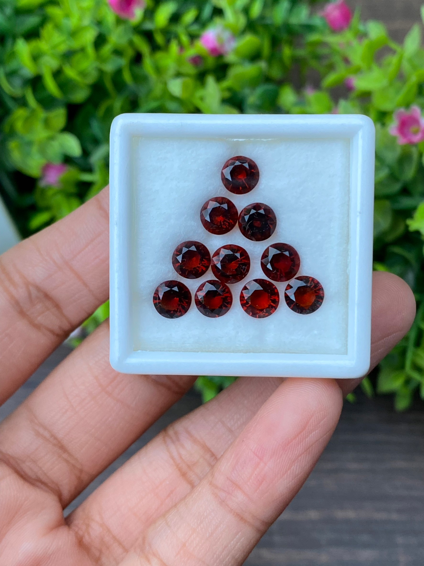 พลอย ซิทริน Citrine 7.44 กะรัต(Cts.) 10 เม็ด Pcs. พลอยแท้ อัญมณีมงคลประจําวันเกิด เครื่องประดับพลอย