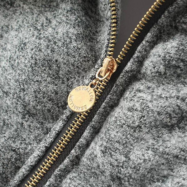 เสื้อโค้ทกันหนาววินเทจ ปกใหญ่แต่งขนแกะสองชั้น (12046LM)