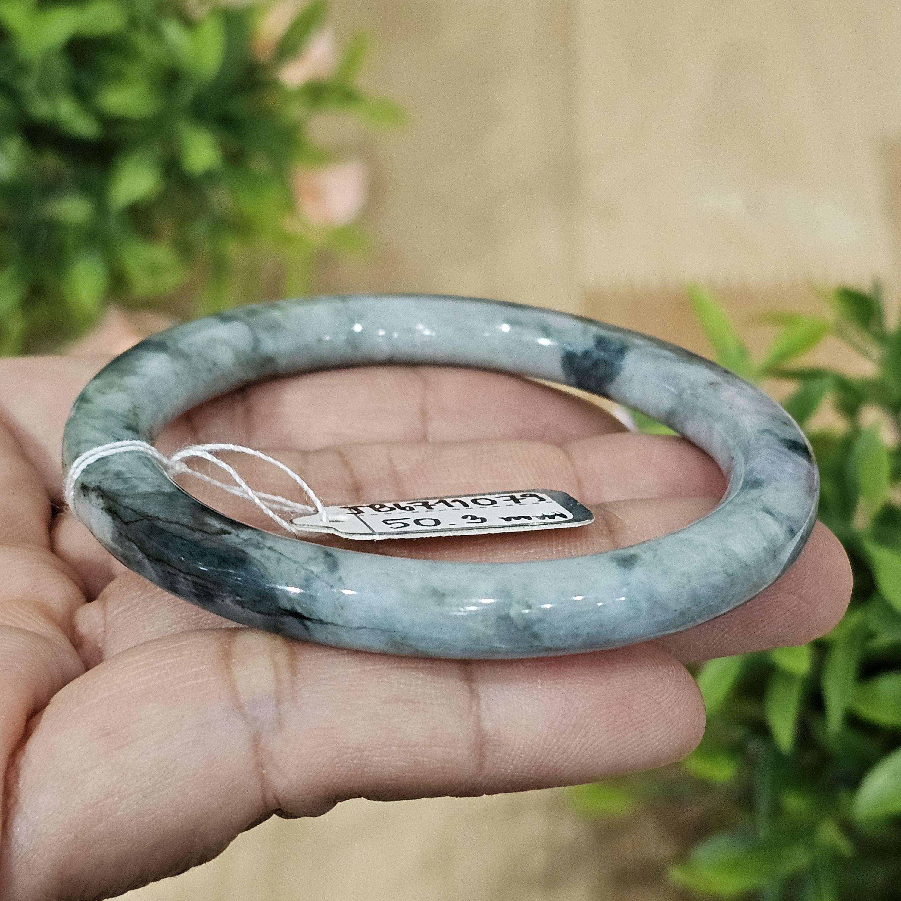 JB6711079 หยก พม่า แท้ Jade กำไลหยก (Jadeite bracelet) พม่า (Myanmar) 50.3 มม.