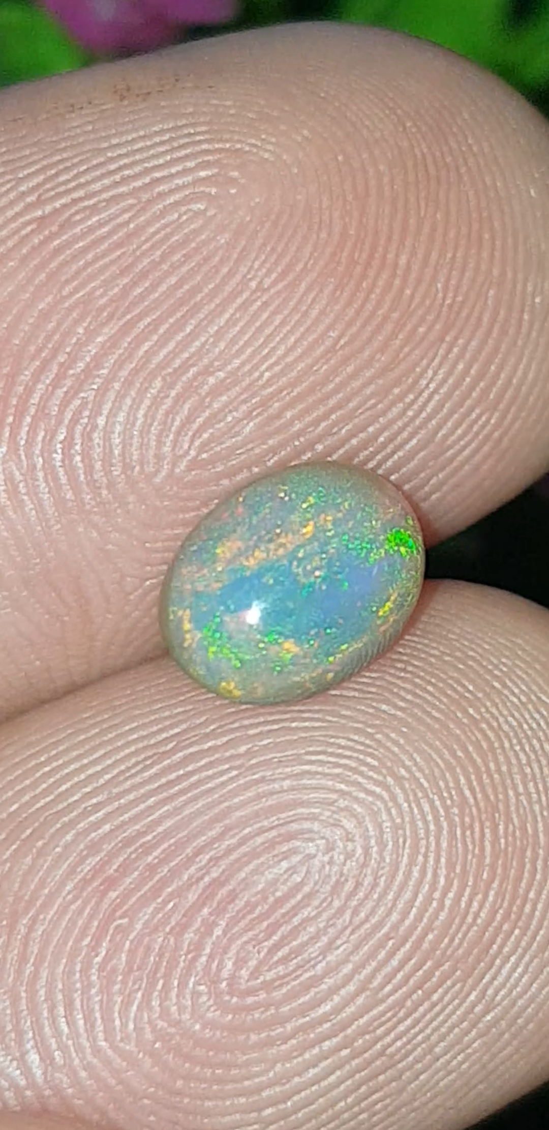 พลอย โอปอล Opal 1.24 กะรัต (Cts.) พลอยแท้ อัญมณีมงคลประจําวันเกิด เครื่องประดับพลอย