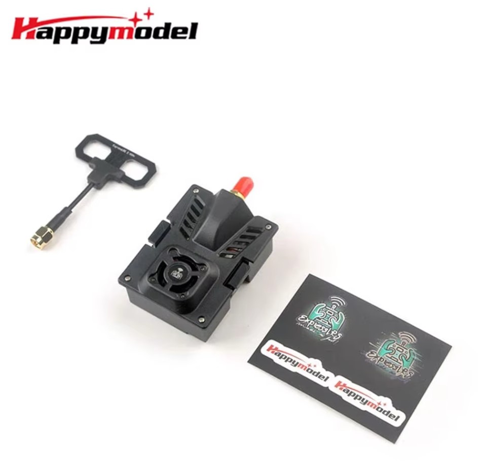 โมดูลบินไกล HappyModel ES24TX Pro 1000mW 2.4G ExpressLRS ELRS Micro TX มีพัดลมระบายความร้อน RGB LED โมดูลสําหรับเครื่องบิน RC FPV Drone