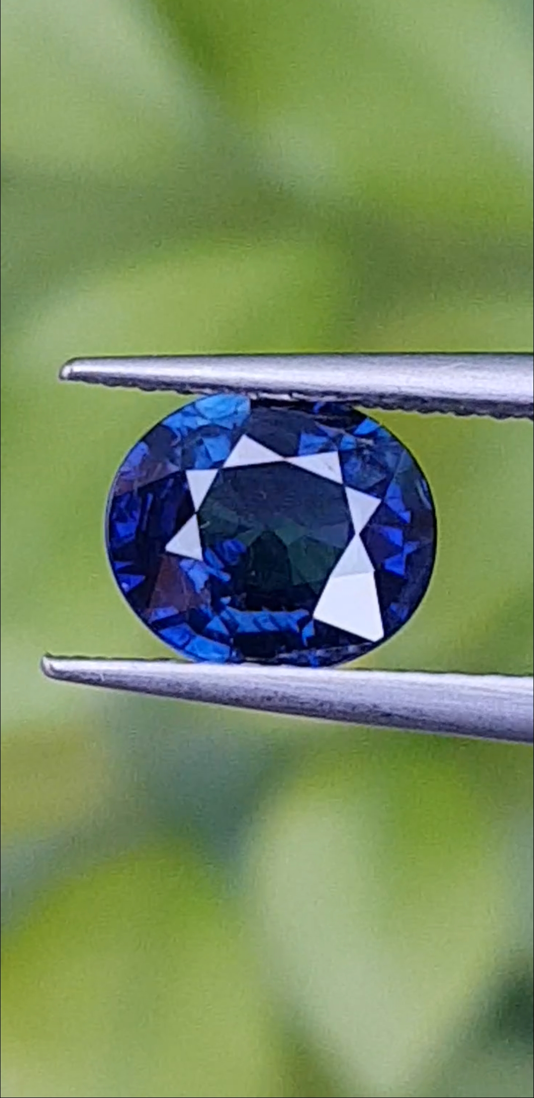 พลอย ไพลิน Blue Sapphire 1.31 กะรัต (Cts.) เผาเก่า VVS พลอยแท้ อัญมณีมงคลประจําวันเกิด เครื่องประดับพลอย