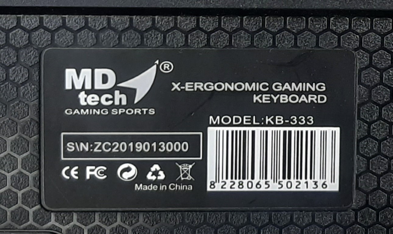 Keyboard MD Tech KB-333