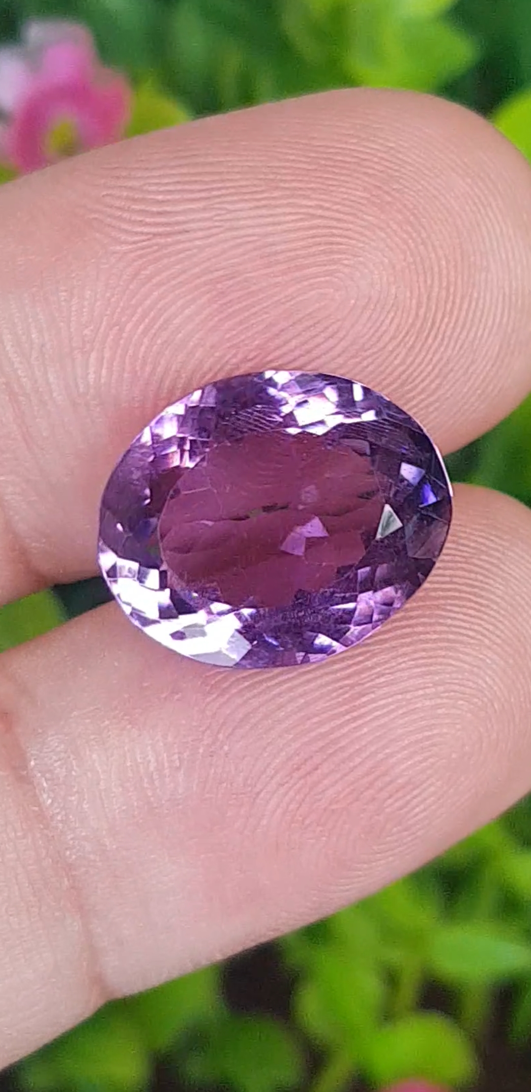 พลอย อเมทิส Amethyst 12.36 กะรัต (Cts.) พลอยแท้ อัญมณีมงคลประจําวันเกิด เครื่องประดับพลอย