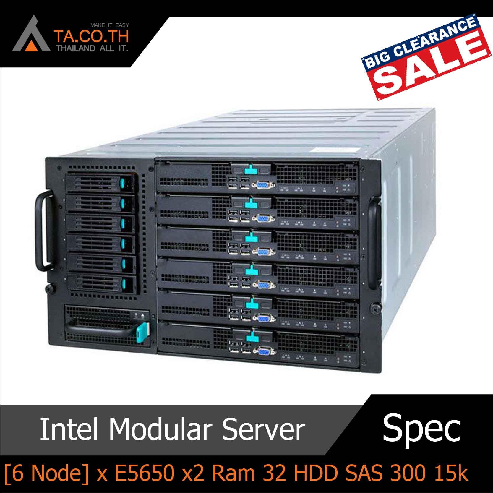 Intel Modular Server 6 Node Server ซื้อเครื่องเดียวเหมือนได้ 6 Server