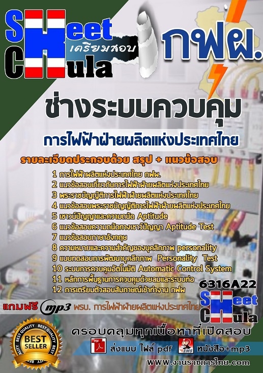 แนวข้อสอบช่างระบบควบคุม การไฟฟ้าฝ่ายผลิตแห่งประเทศไทย (กฟผ)