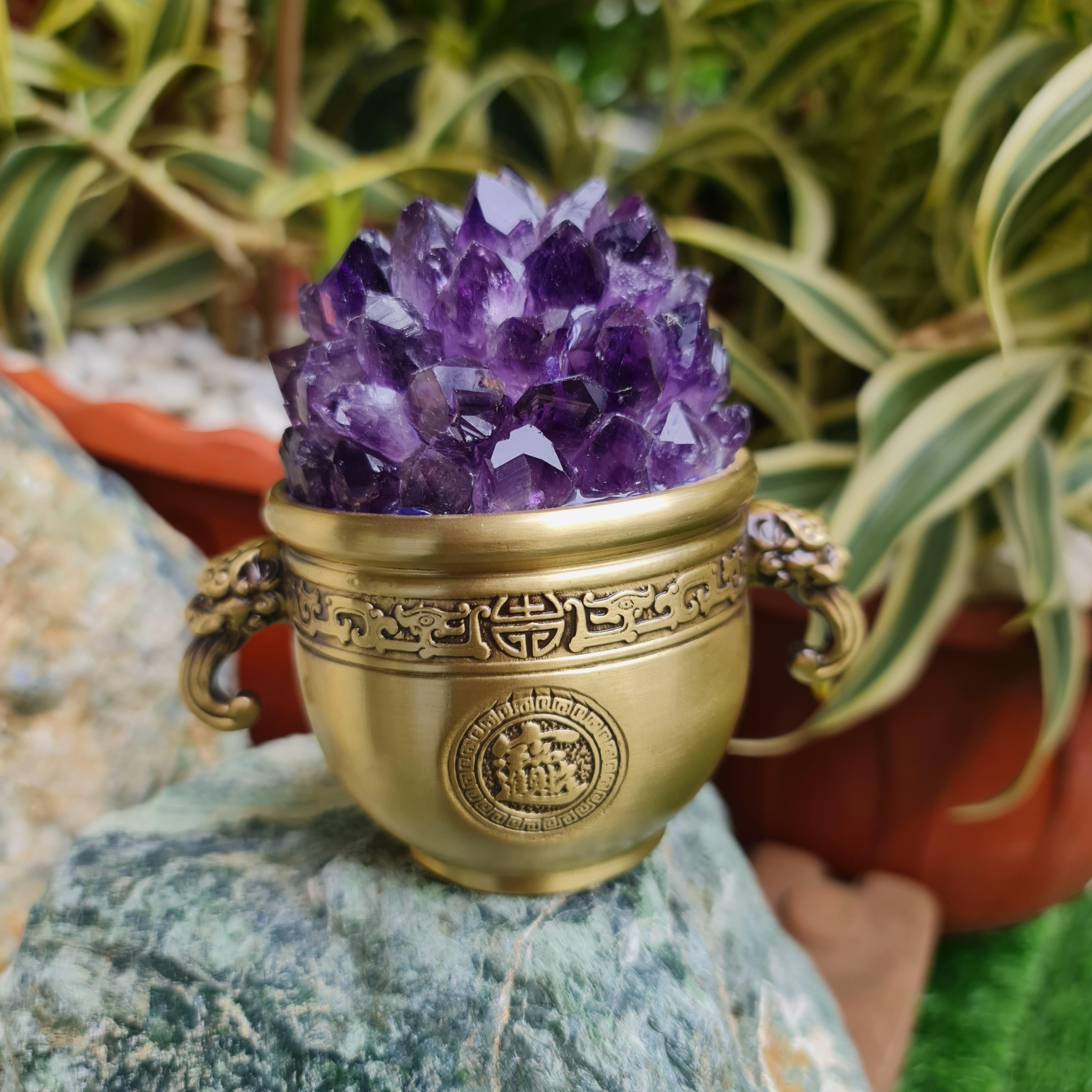 ก้อน ผลึก อเมทิส Amethyst พลอยแท้ อัญมณีมงคลประจําวันเกิด เครื่องประดับพลอย