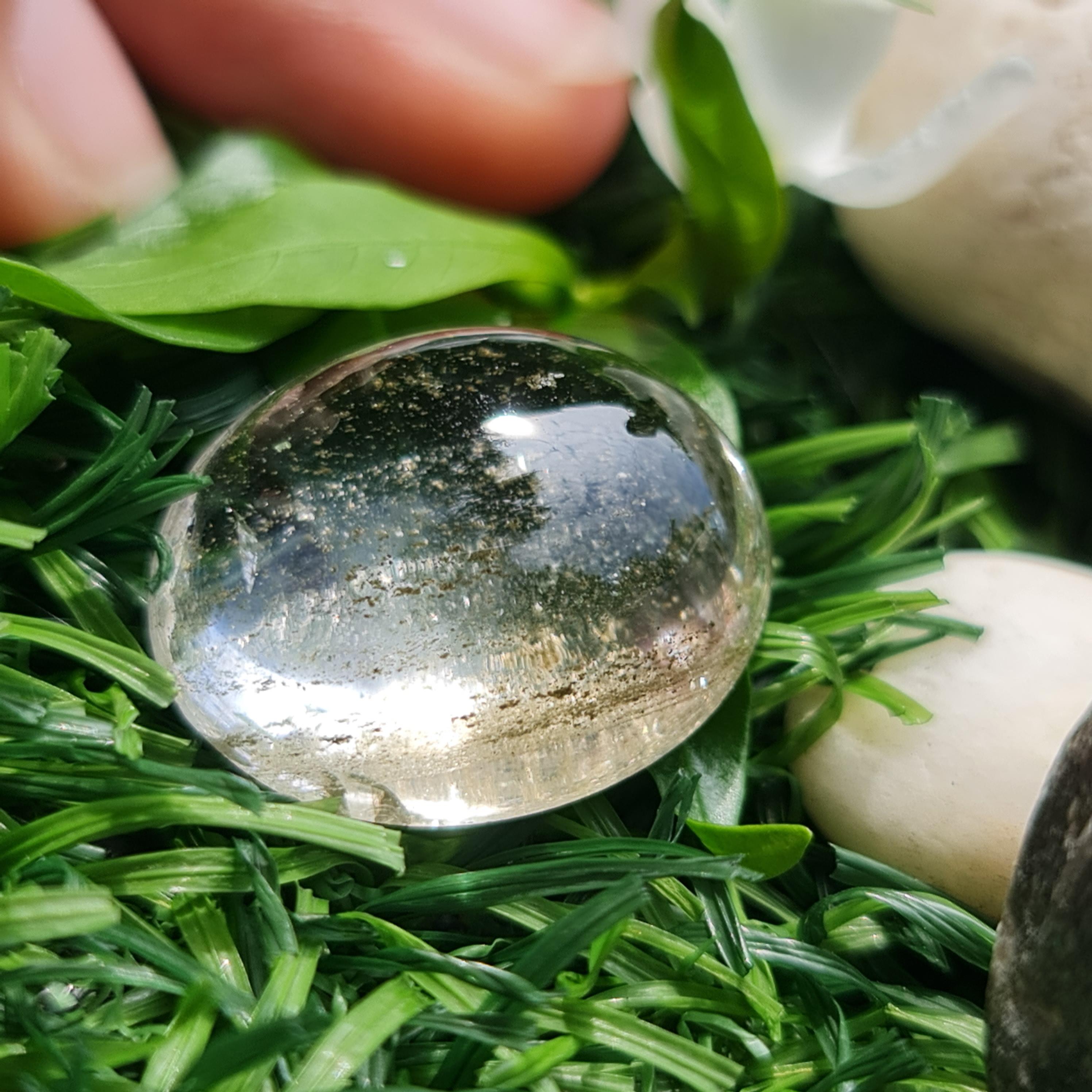 โป่งข่าม ควอตซ์ Rutilated Quartz 30.79กะรัต Cts. พลอยแท้ อัญมณีมงคลประจําวันเกิด เครื่องประดับพลอย