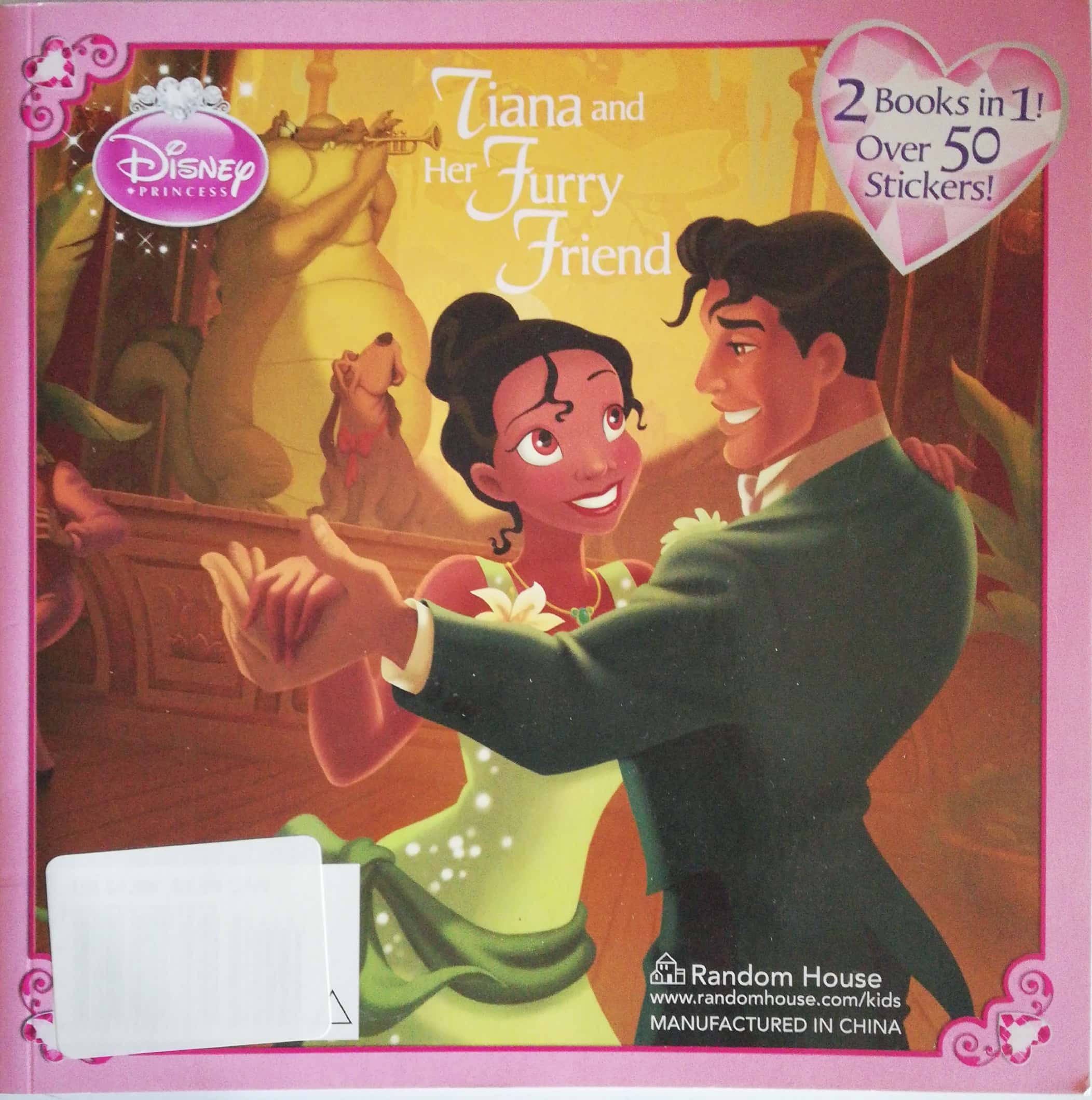 หนังสือนิทานฉบับภาษาอังกฤษ จาก วอลท์ดิสนีย์ แบบ 2 เรื่องใน 1 เล่ม ,เจ้าหญิงกบ เทียน่าและเพื่อนหมาขนฟู กับสติ๊กเกอร์มากกว่า50แบบ , PRINCESS Tiana and Her Furry Friend 2Books in 1! Over 50 Stickers! ด้านหลังㆍPRINCESS Aurora and the Helpful Dragon พร้อมสติ๊ก