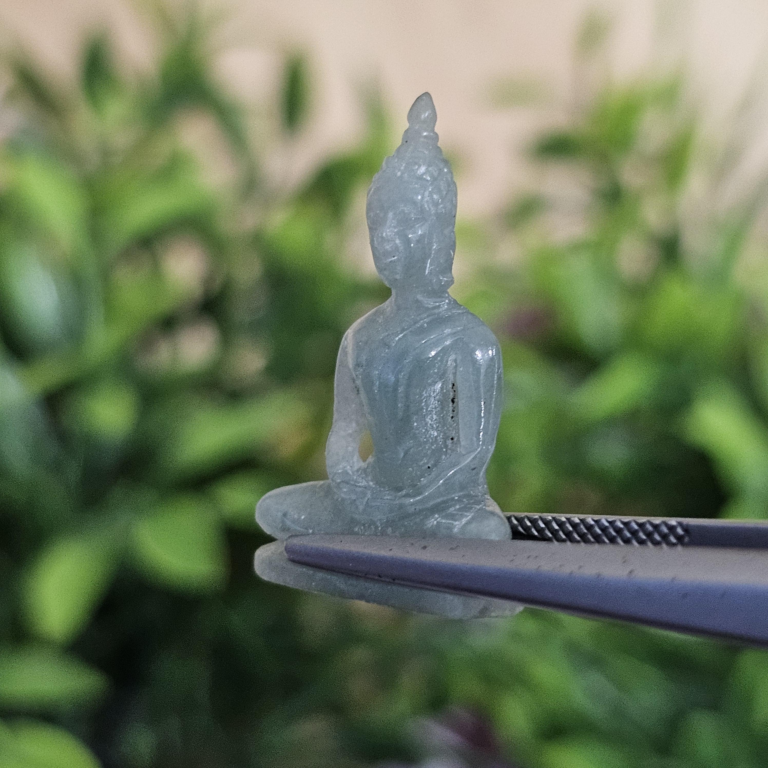 หยก แกะสลัก รูป พระ (Burmese jadeite) 11.33 กะรัต (cts.) หยก พม่า แท้