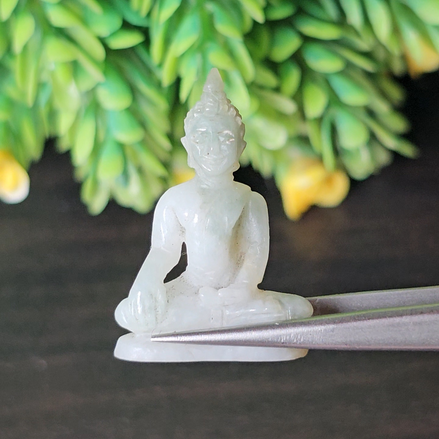 หยก แกะสลัก รูป พระ (Burmese jadeite) 19.38 กะรัต (cts.) หยก พม่า แท้