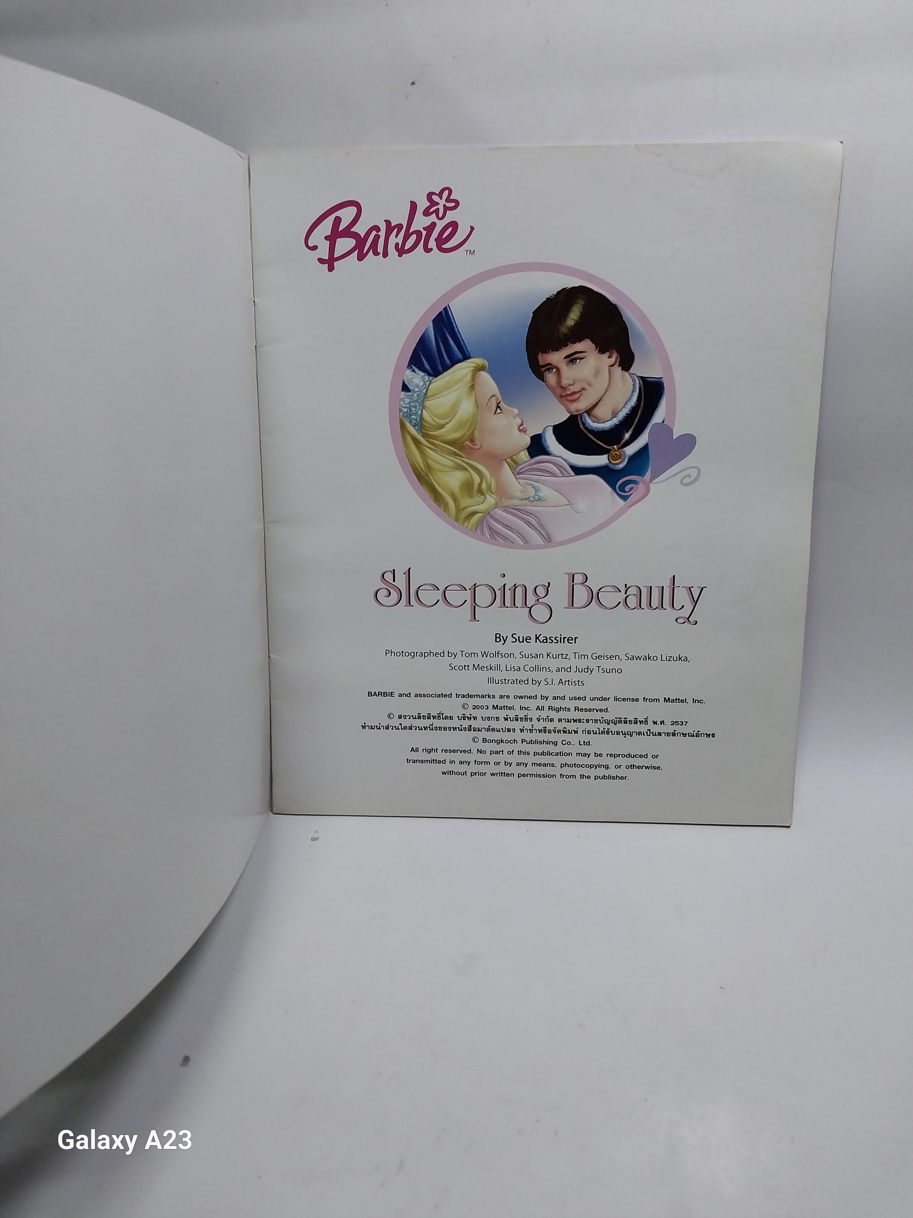 มีหลายภาพ หนังสือนิทาน บาร์บี้เจ้าหญิงนิทรา 2 ภาษา Barbie Sleeping Beauty โดย Sue Kassier