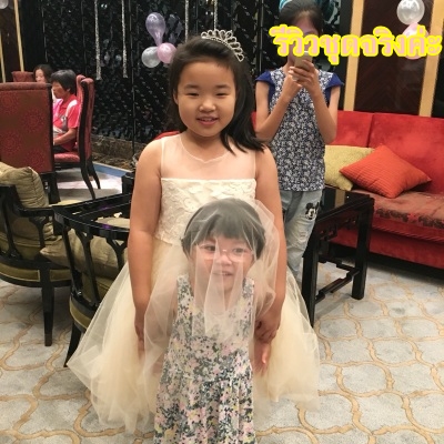Pre-order ชุดราตรีเด็ก ชุดออกงาน ชุดกระโปรง สไตล์เจ้าหญิง แขนกุด คอกลม ผ้าลูกไม้ กระโปรงตาข่าย แต่งโบว์ด้านหลัง มีซิป
