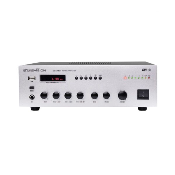 Soundvision SA-60 WiFi มิกเซอร์แอมป์ 60 วัตต์ มีฟังก์ชั่น USB ,BLUETOOTH ,WiFi