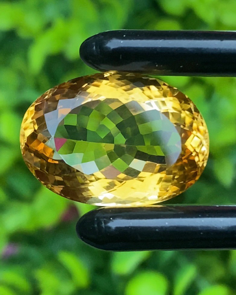 พลอย ซิทริน Citrine 21.95 กะรัต (Cts.) พลอยแท้ อัญมณีมงคลประจําวันเกิด เครื่องประดับพลอย