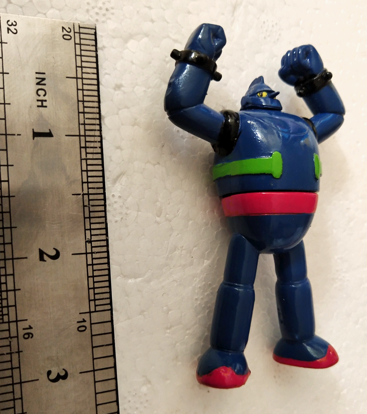 ของเล่น ของสะสม ฟิกเกอร์ หุ่นเหล็ก28 สูงราว3นิ้ว ยางตัน ขาดจรวดหลัง งานเก่า