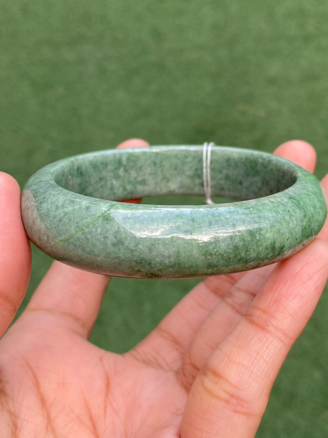 JB6605004 หยก พม่า แท้ Jade กำไลหยก (Jadeite bracelet) พม่า (Myanmar) 57.8 มม.