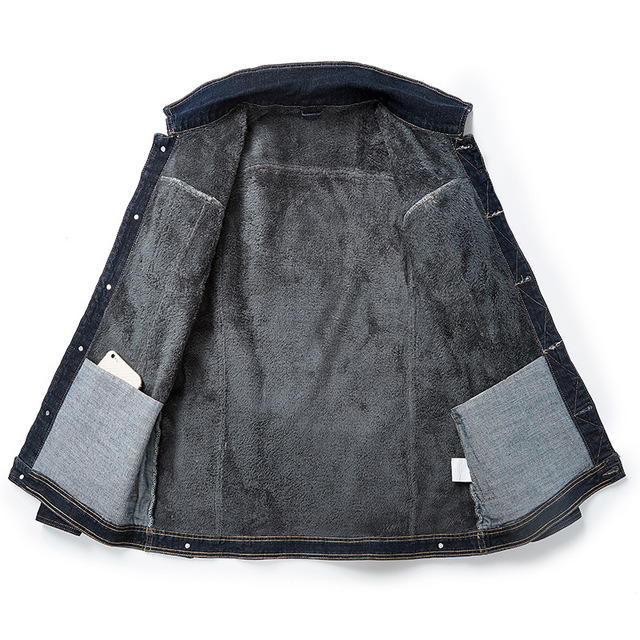 BiG Size เสื้อแจ็กเก็ตยีนส์ซับขนหนากันหนาว (10315MM)
