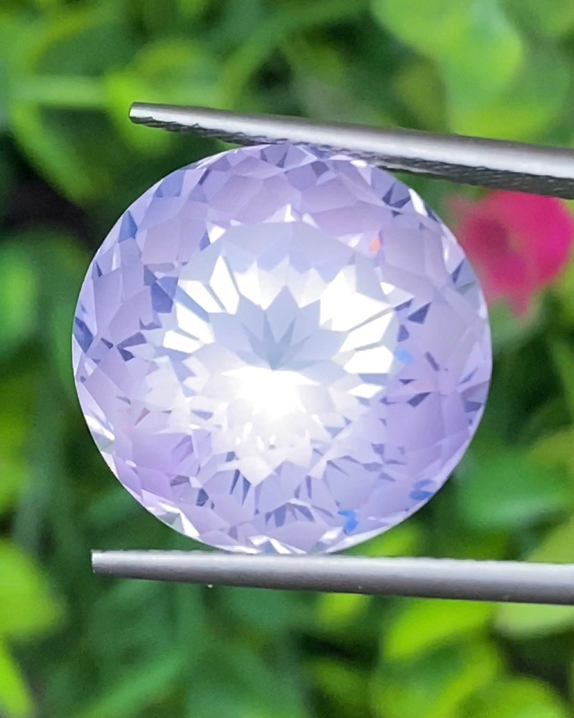 พลอย ลาเวนเดอร์ ควอตซ์ Lavender Quartz 17.72 กะรัต (Cts.) พลอยแท้ อัญมณีมงคลประจําวันเกิด เครื่องประดับพลอย