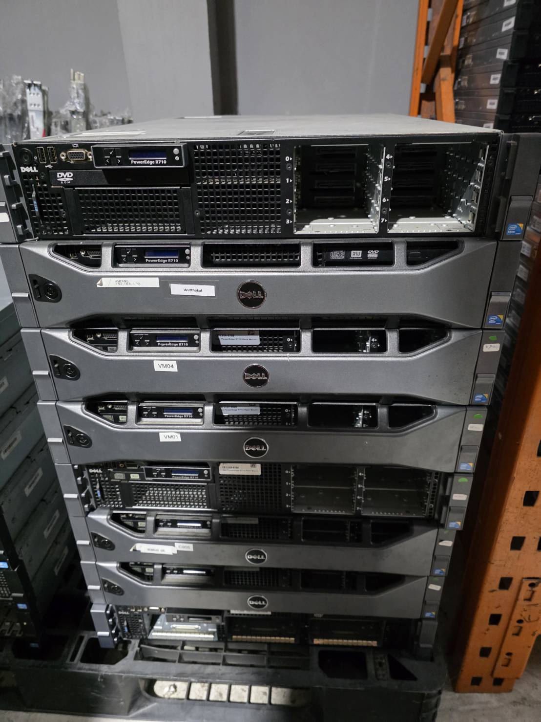 Server Dell R710 E5-2650 x2 Ram 128 GB SAS 300*3 power x2