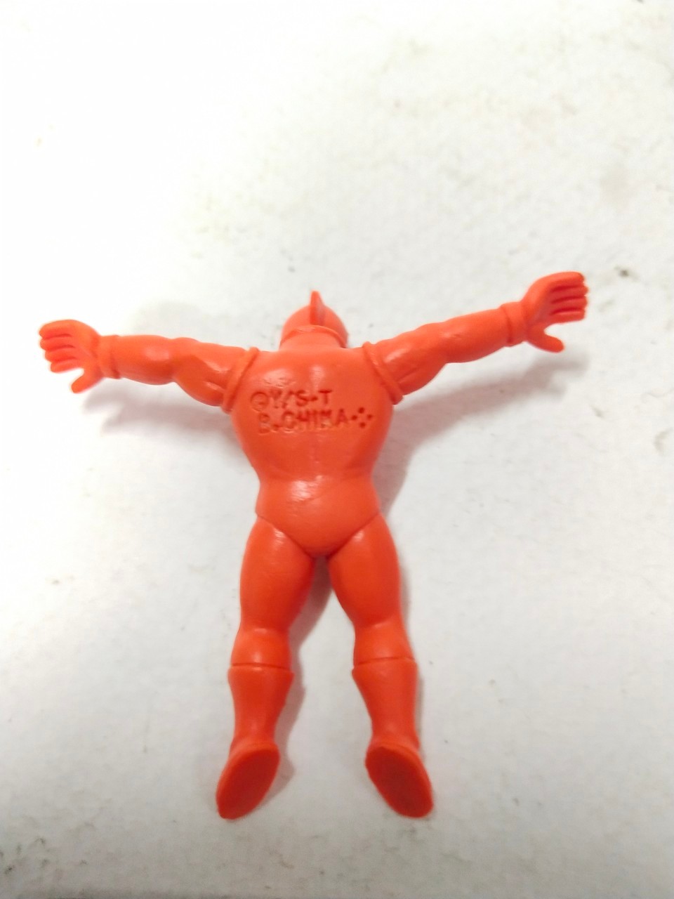 ตุ๊กตุ่นพลาสติก/ยาง คินนิคุแมนสีส้ม ขนาดตามรูป มือสองสภาพดีเก่าเก็บขนาดตามรูป มีรอยบ้าง