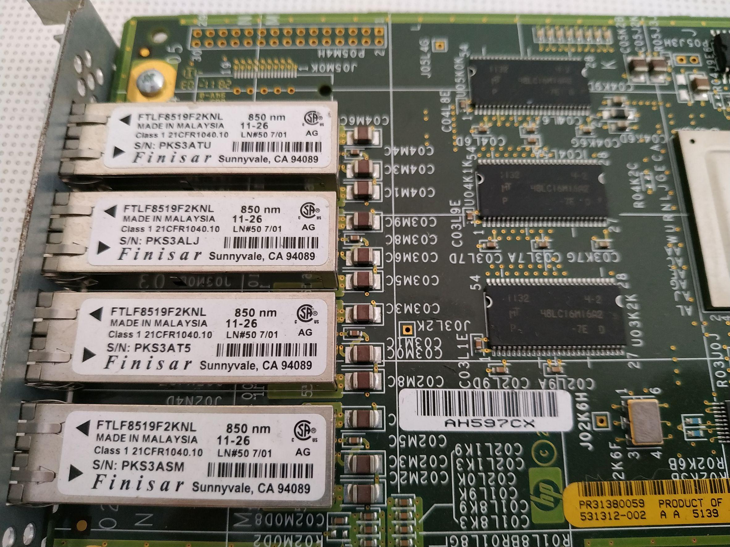 HP Quad Port PCIe 531312-002, AH597CX