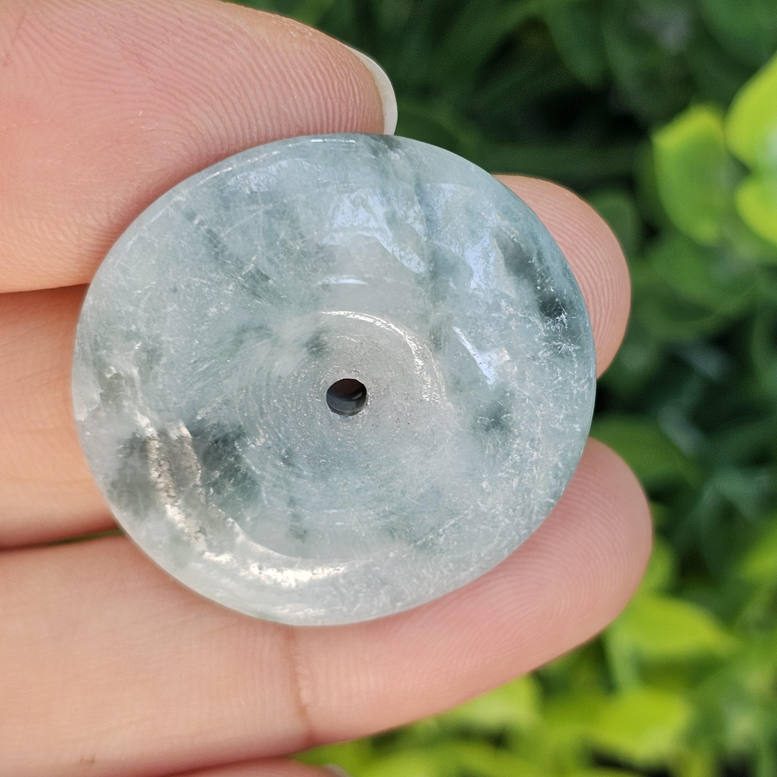 หยก พม่า แท้ Jade จี้โดนัทหยก (Bi-dise jadeite) พม่า (Myanmar) 59.37 กะรัต (Cts.)