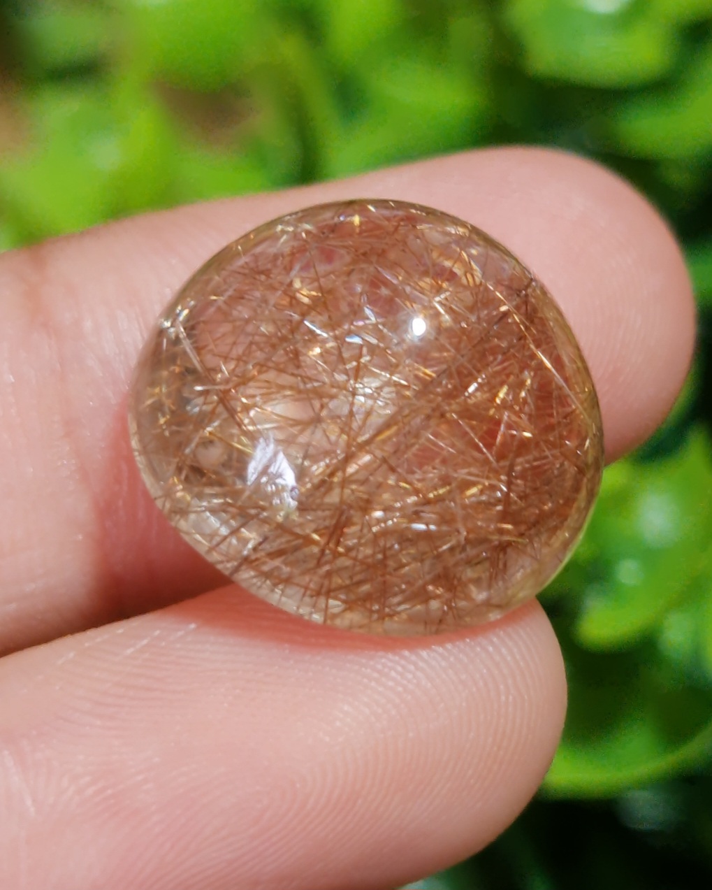 ไหมทอง ควอตซ์ Golden Rutilated Quartz 24.09 กะรัต Cts. พร้อมใบเซอร์ พลอยแท้ อัญมณีมงคลประจําวันเกิด เครื่องประดับพลอย